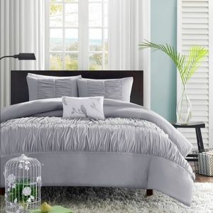 Ruched Duvet Cover Set